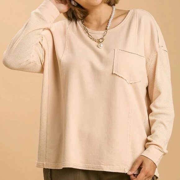 Umgee Tops - Umgee Waffle Knit Long Sleeve Top